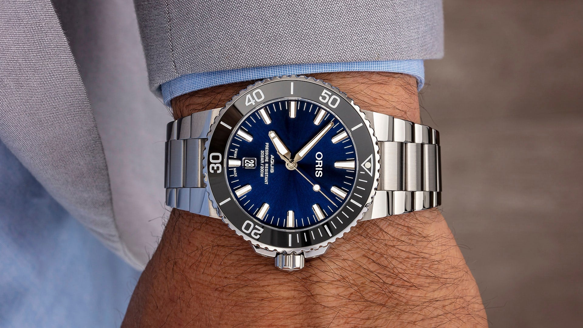 ORIS AQUIS DATE 01 733 7730 4135-07 8 24 05PEB