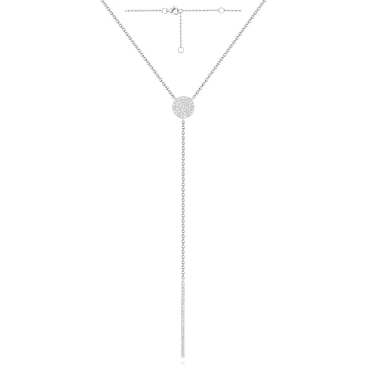 Pave Diamond Lariat Necklace in White 04-013243-01DIA