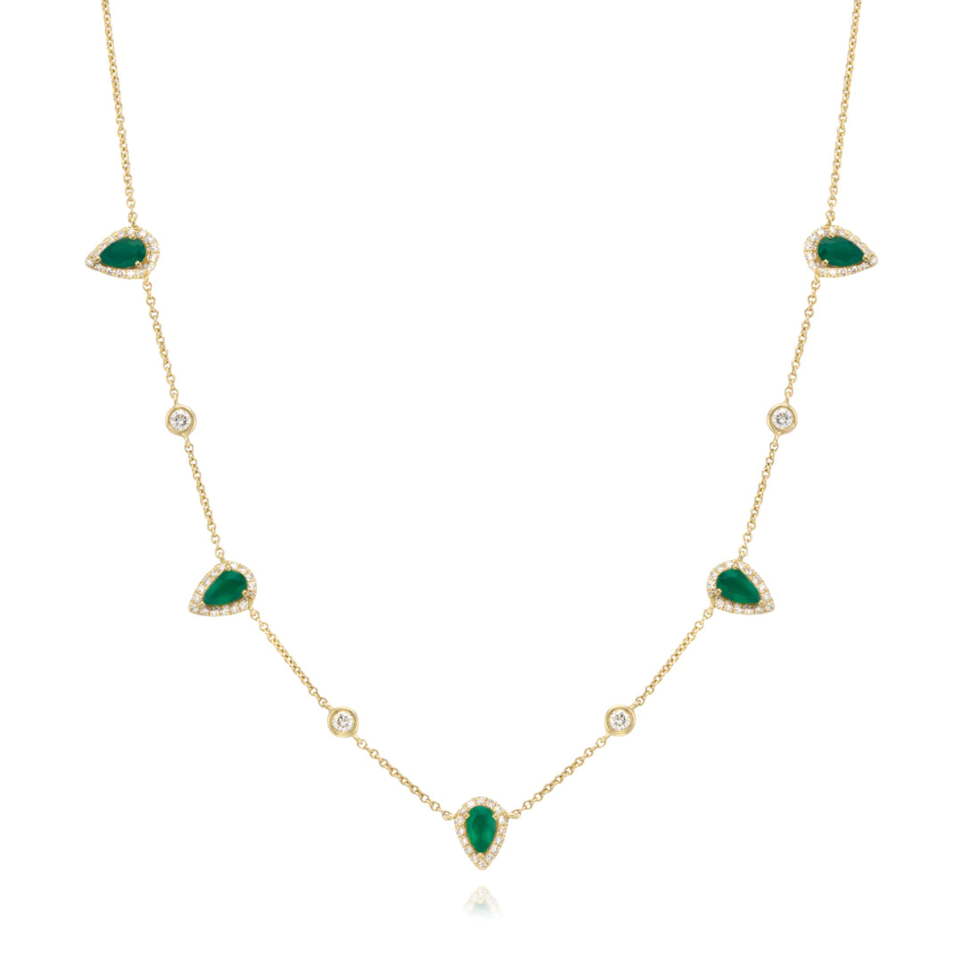 GREEN AGATHE TEAR DROP STATION 04-013636-02-GN-L17