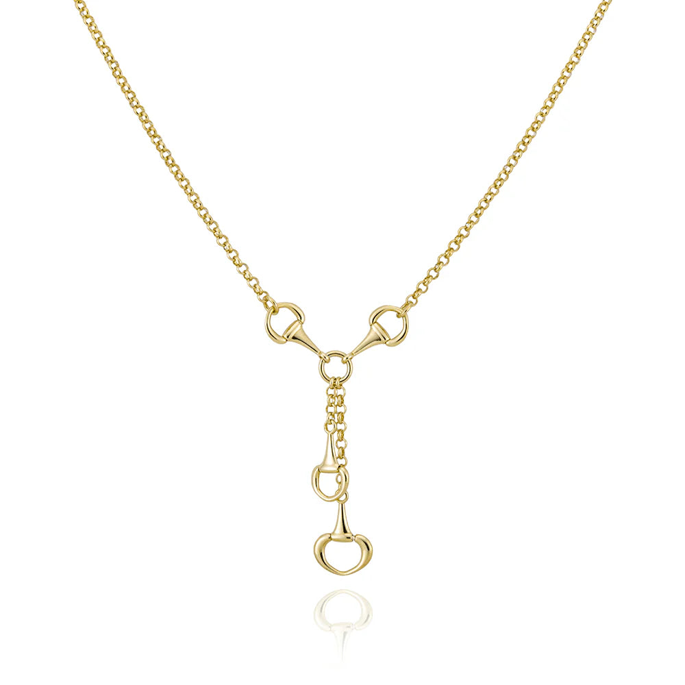 MISS MIMI EQUESTRIAN LINK LARIAT NECKLACE IN YELLOW 04-086544-02