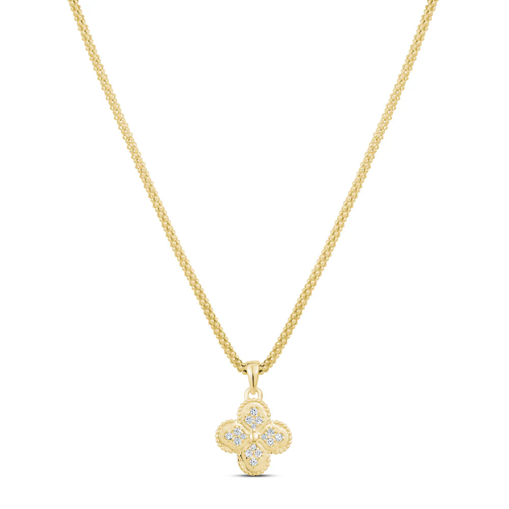 HERITAGE CLOVER NECKLACE IN YELLOW 04-086545-02WH