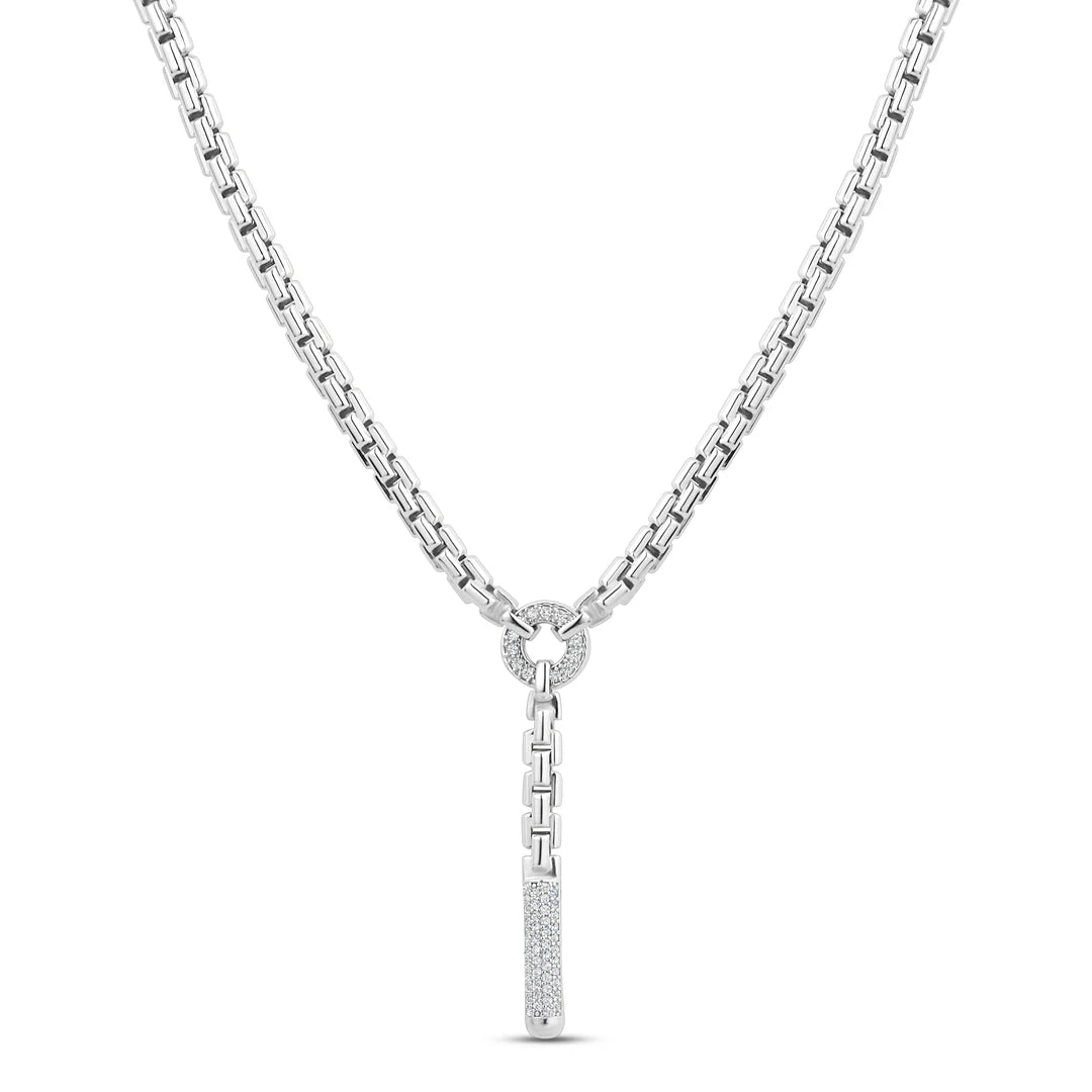 Flex Lariat CZ Bar in White 04-086751-01WH-17