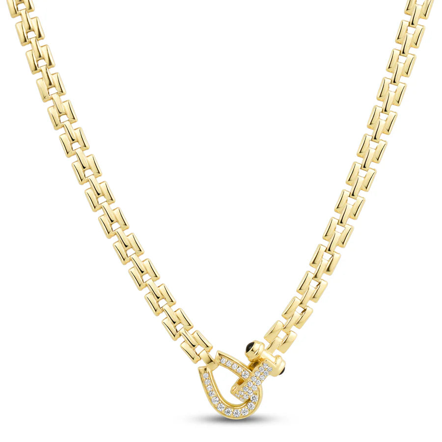 Equestrian Square Link in Yellow 04-086754-02WH-17