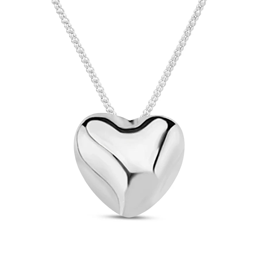 POLISHED PUFF HEART IN WHITE 04-128746-01-16