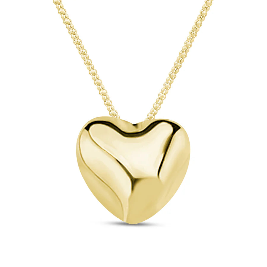 POLISHED PUFF HEART IN YELLOW 04-128746-02-16