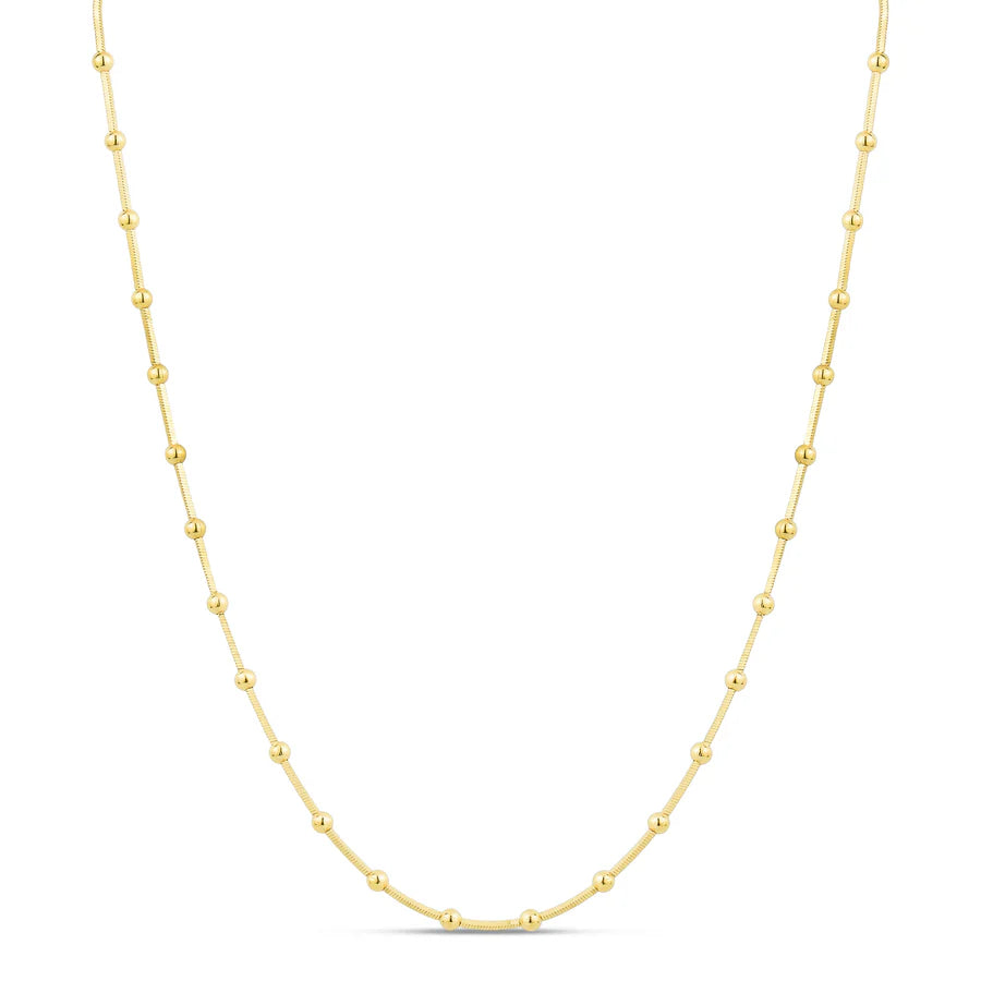Bead Necklace in Yellow 04-406568-02-18