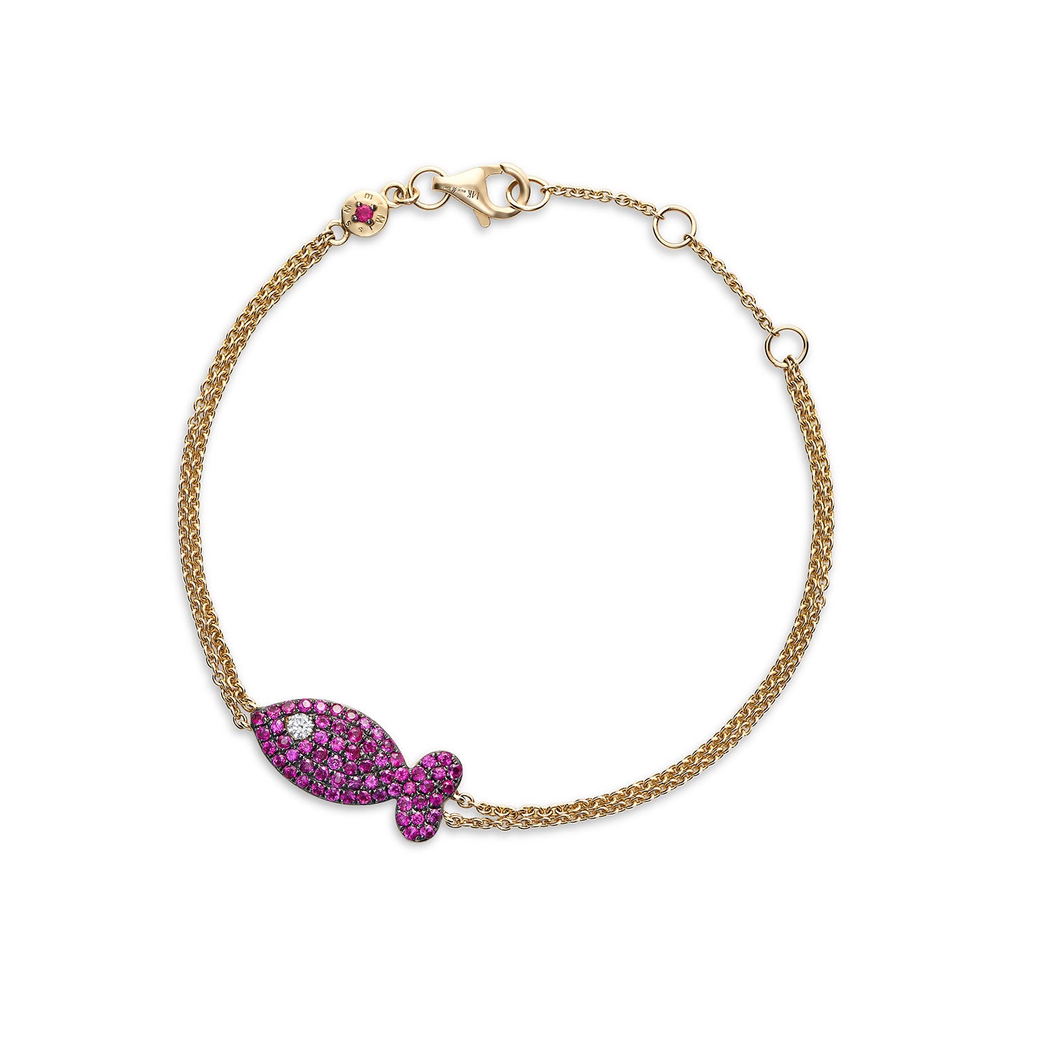 Fish Prosperity Bracelet (SMALL) Ruby