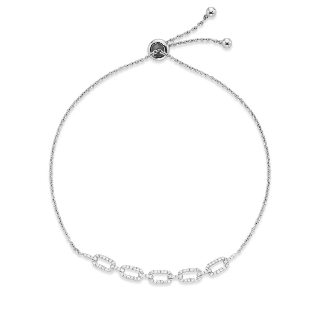 Diamond Cuban Link Bracelet in White 07-013821-01DIA