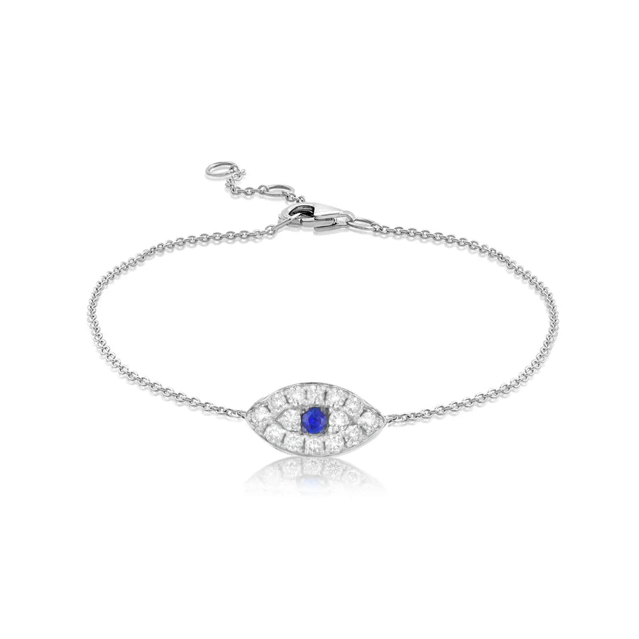 Evil Eye Bracelet in White 07-143188-01BL