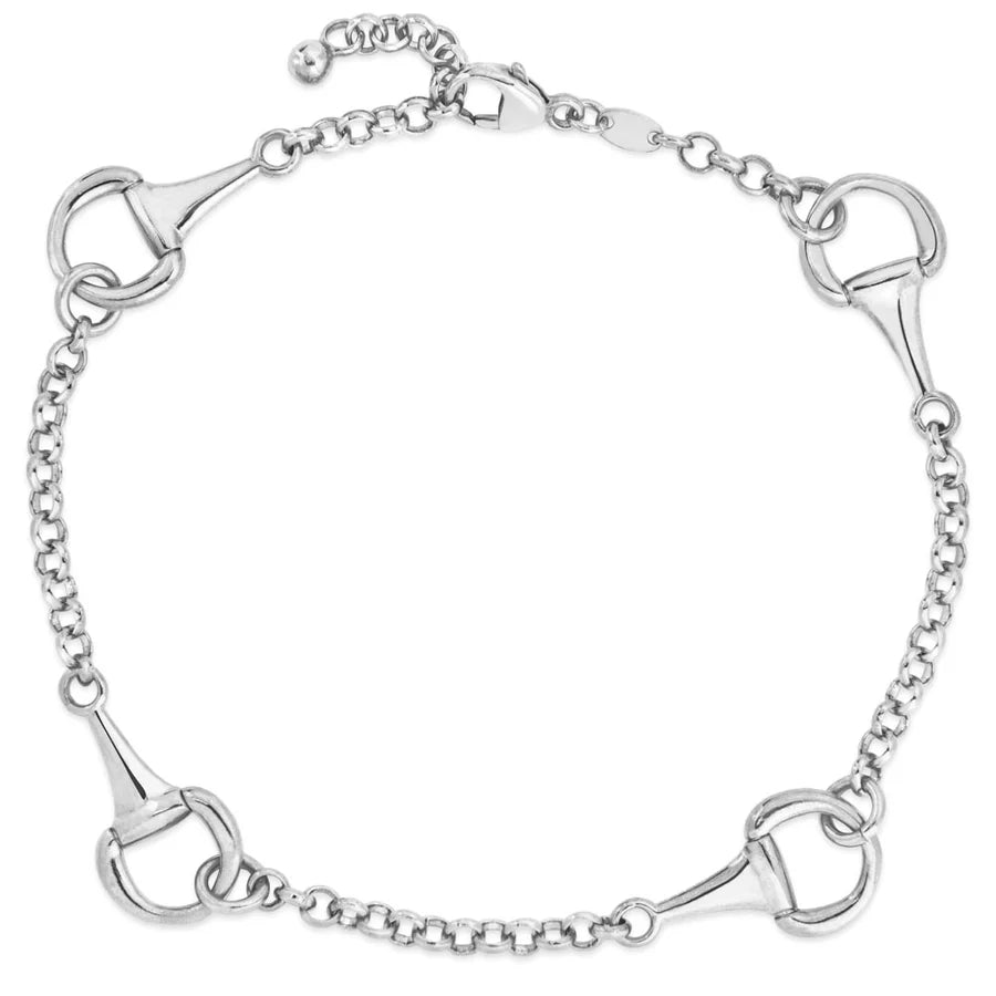 Equestrian Link Bracelet in White 07-086543-01