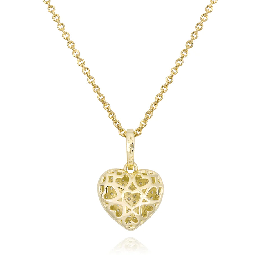 SMALL BOMBEE HEART PENDANT 09-143428-02-WH-8MM