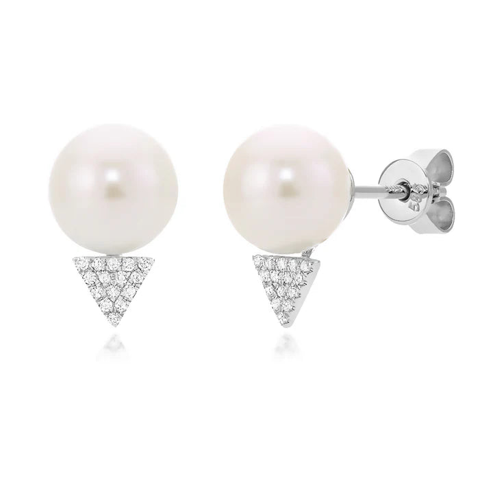 Pearl Peak Stud Earrings in White 13-013595-01FWP
