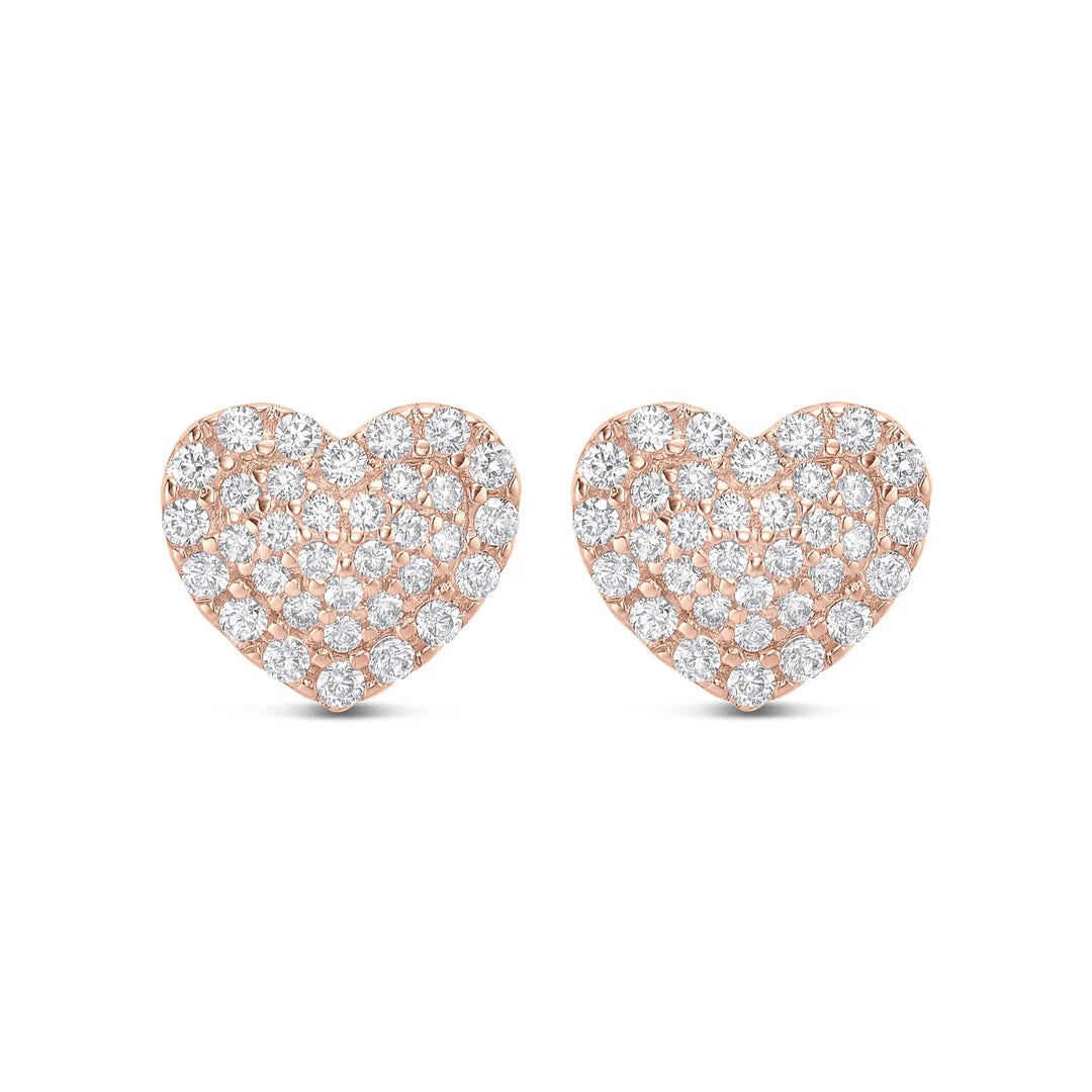 Daily Classic Heart Stud in Rose 13-021873-03WH