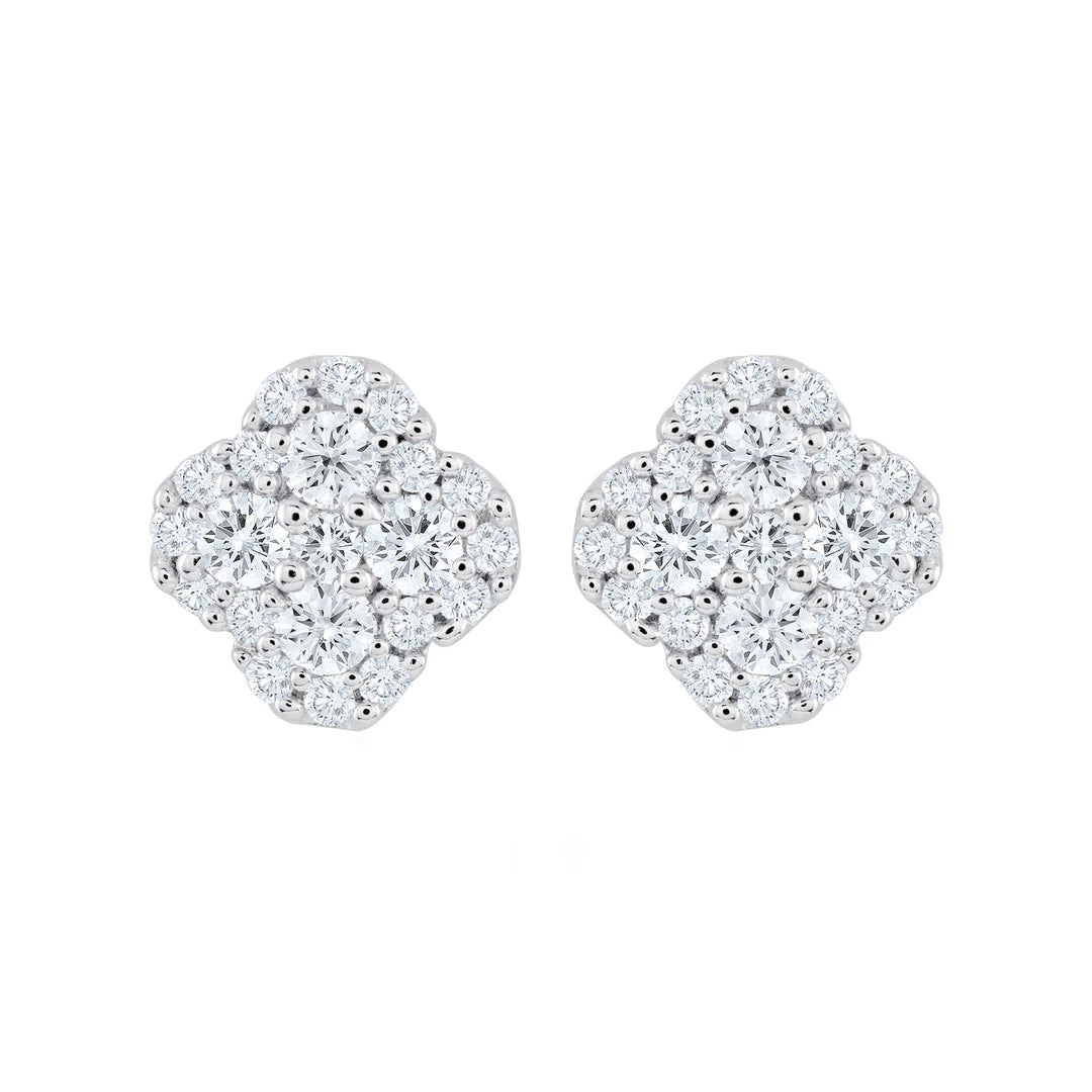 Daily Classic Clover Stud in White 13-021876-01WH