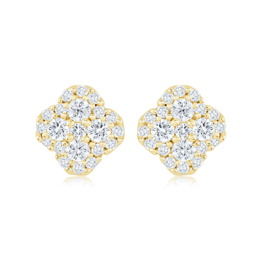 Daily Classic Clover Stud in Yellow 13-021876-02WH