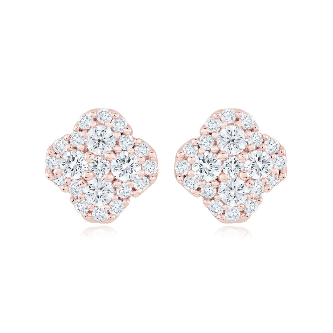 Daily Classic Clover Stud in Rose 13-021876-03WH