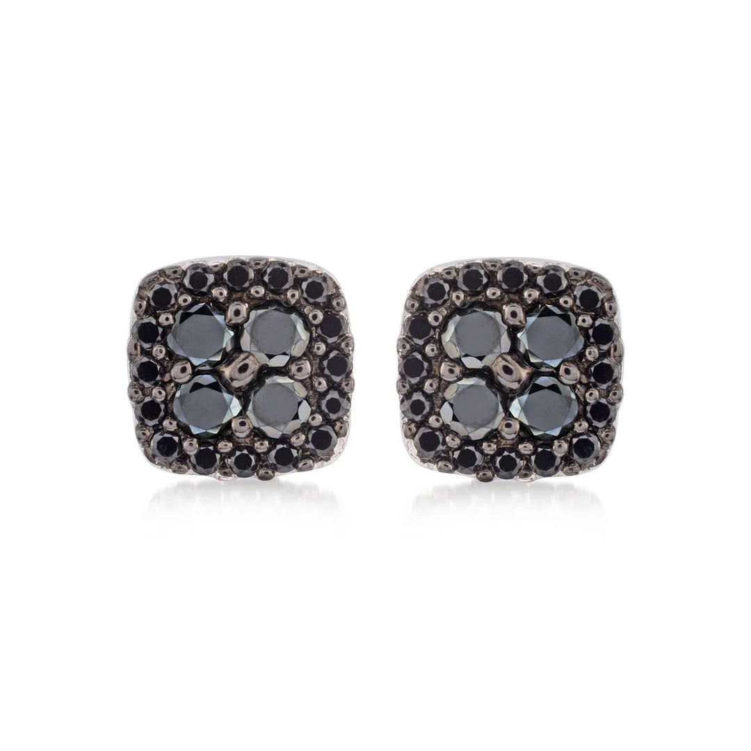 Daily Classic Square Stud in Black 13-021878-07BK