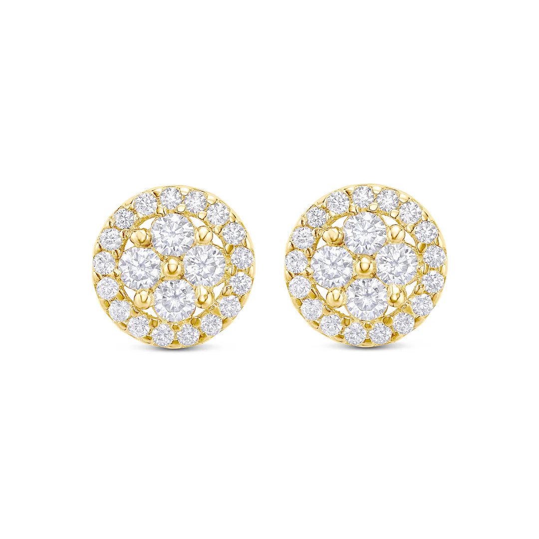 Daily Classic Round Studs in Yellow 13-021879-02WH