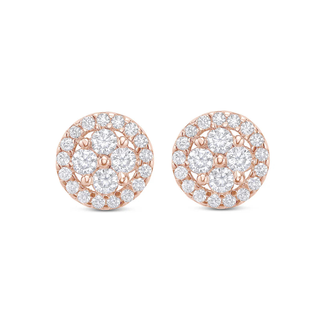Daily Classic Round Studs in Rose 13-021879-03WH