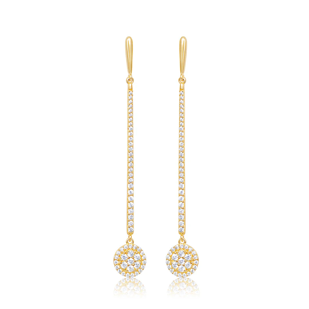 Daily Classic Round Drop Earrings in Yellow 13-142928-02WH
