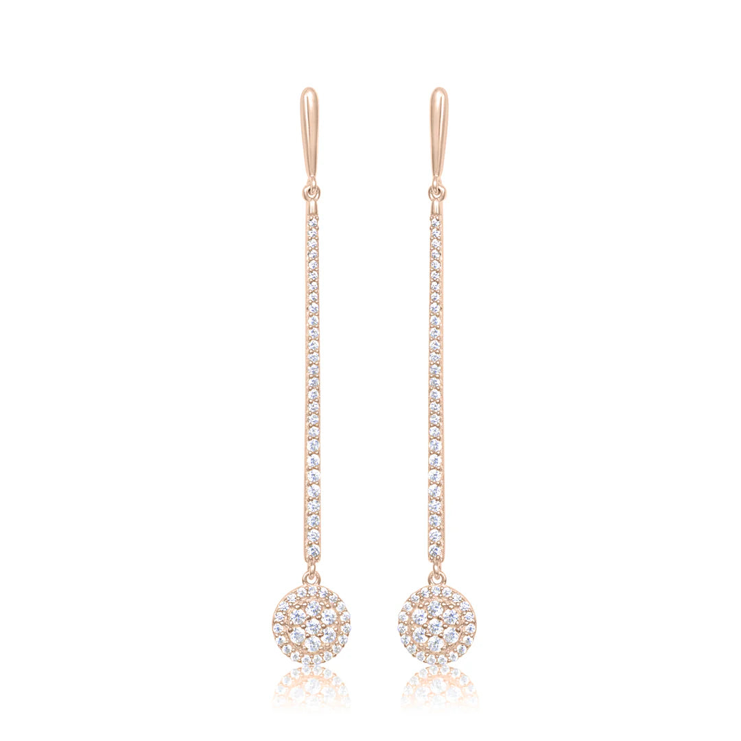 Daily Classic Round Drop Earrings in Rose13-142928-03WH