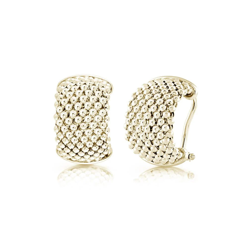 Iconic Beaded Mesh Earring in Yellow 13-081791-02