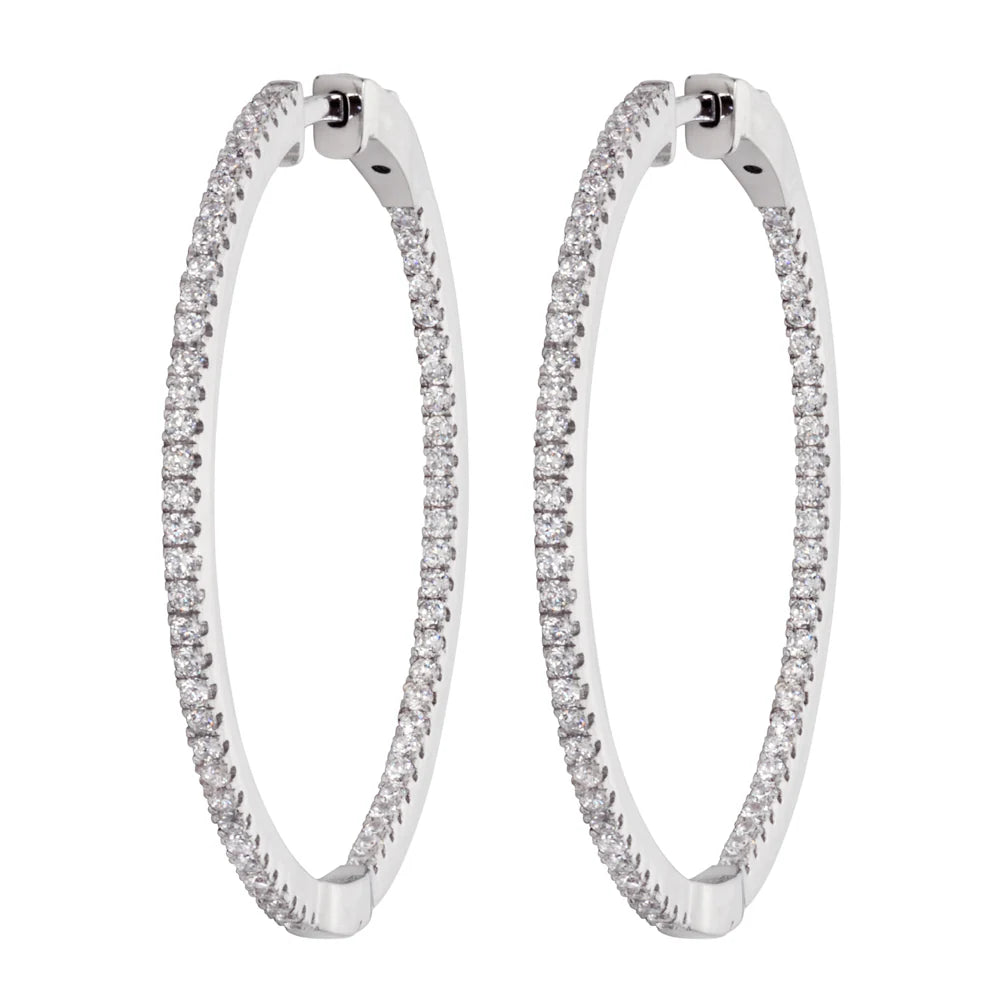 Large Inside Out Hoop in White 13-142497-01WH