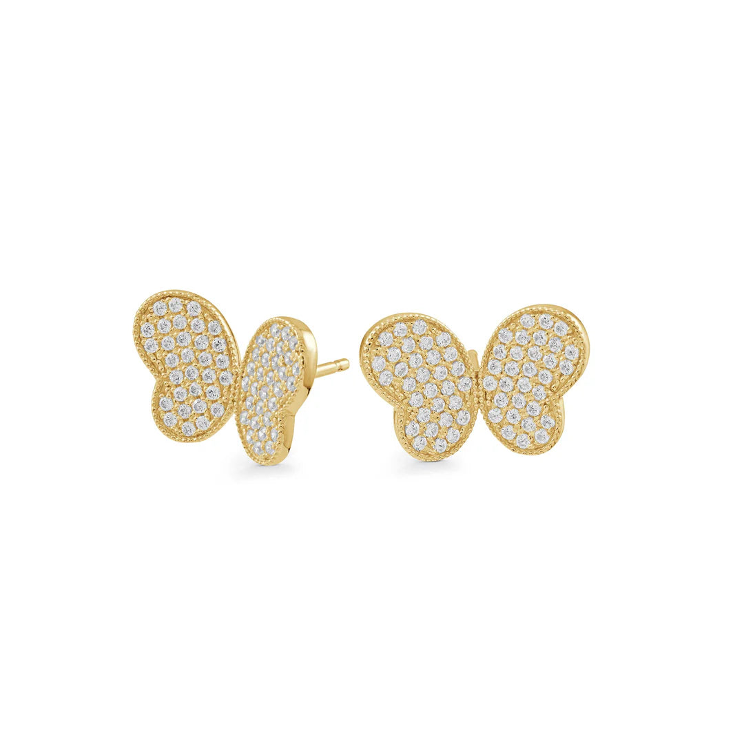 Butterfly Studs in Yellow 13-142643-02WH