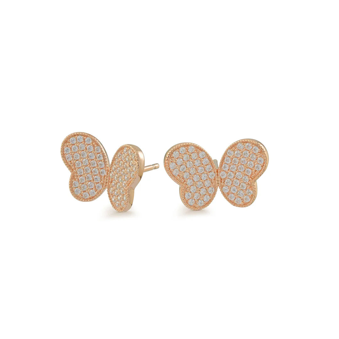 Butterfly Studs in Rose 13-142643-03WH