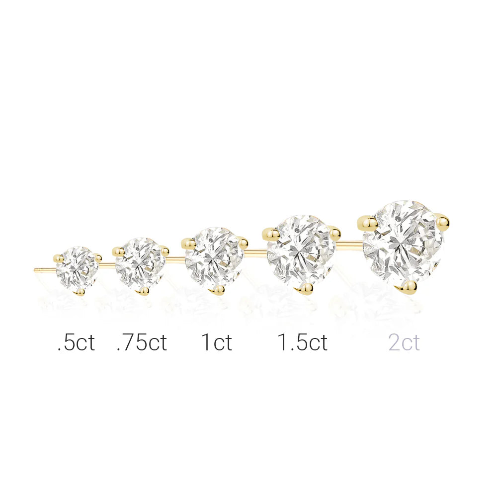 2CT Martini Studs in Yellow 13-142797-02WH