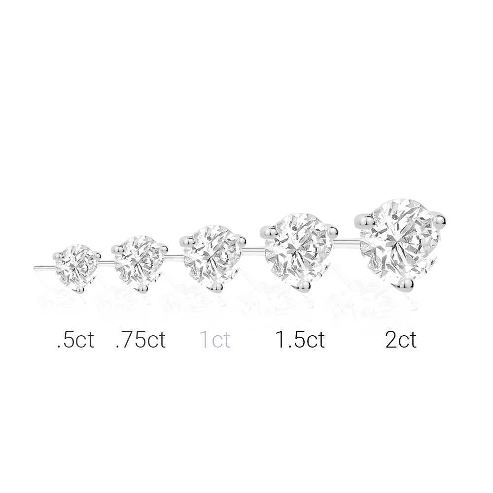 1CT Martini Studs in White 13-142798-01WH