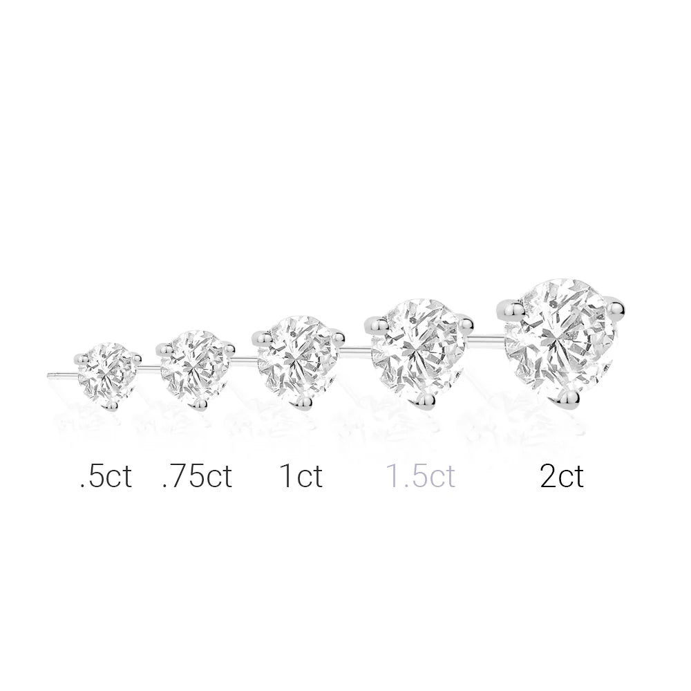 1.5CT Martini Studs in White 13-142799-01WH