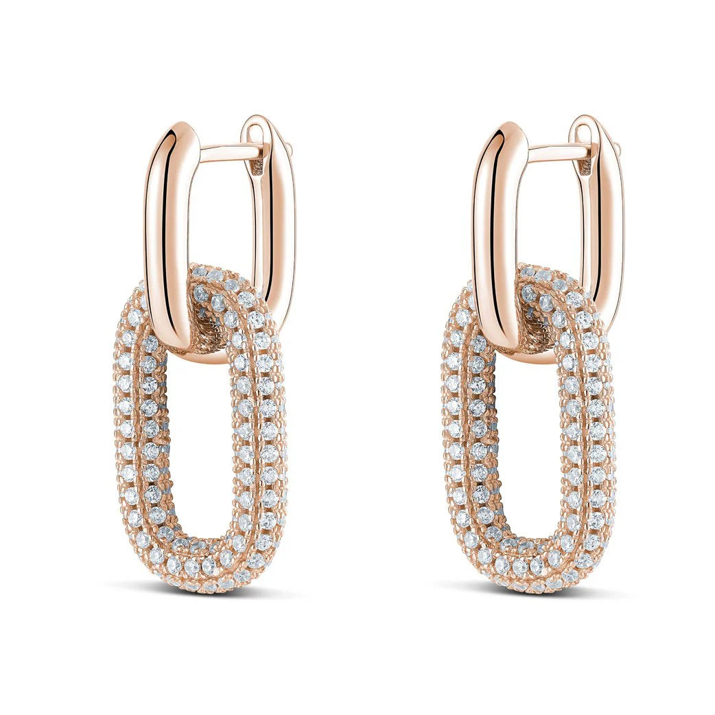 Be Square Earrings in Rose 13-143798-03WH