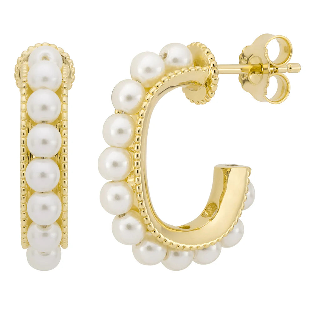 Pearl Couture Huggies in Yellow 13-146283-02PL