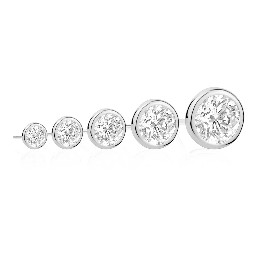 4mm Bezel Studs in White 13-146408-01WH