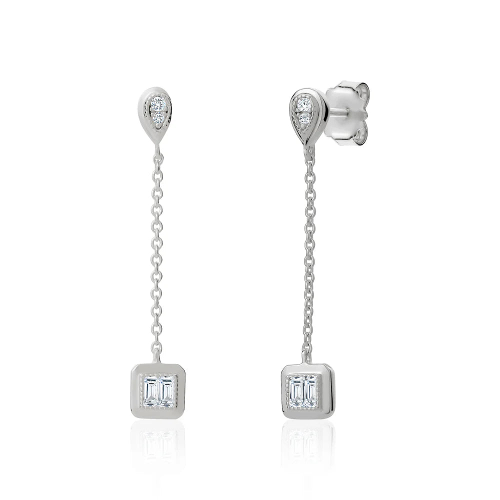 Pear and Emerald Bezel Drop in White 13-146510-01WH