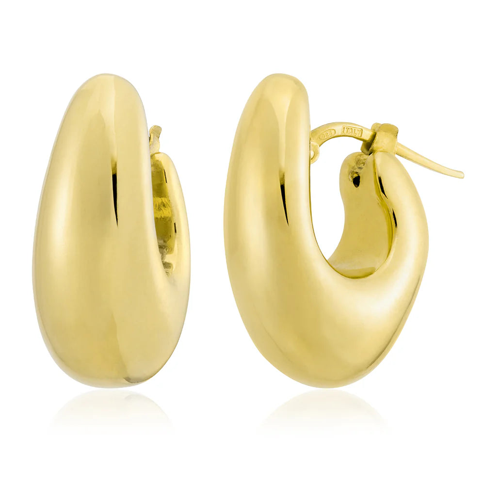 Moon Hoop Earrings in Yellow 13-156577-02