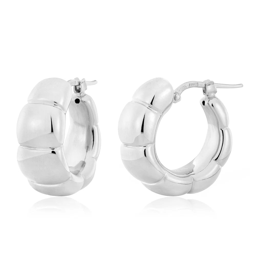 Forever Classic Hoops in White 13-156585-01