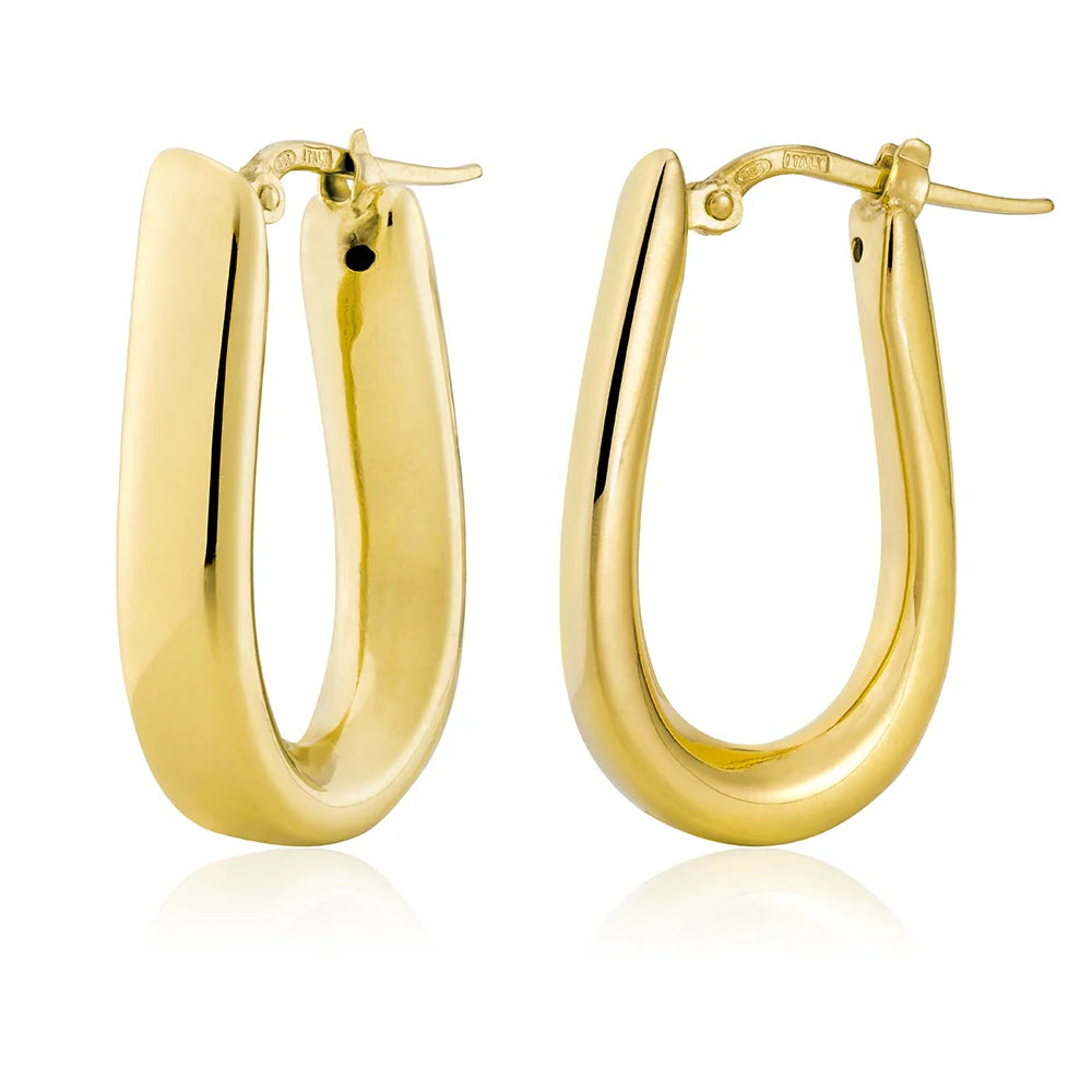 Equestrian Hoop Earrings in Yellow 13-156604-02