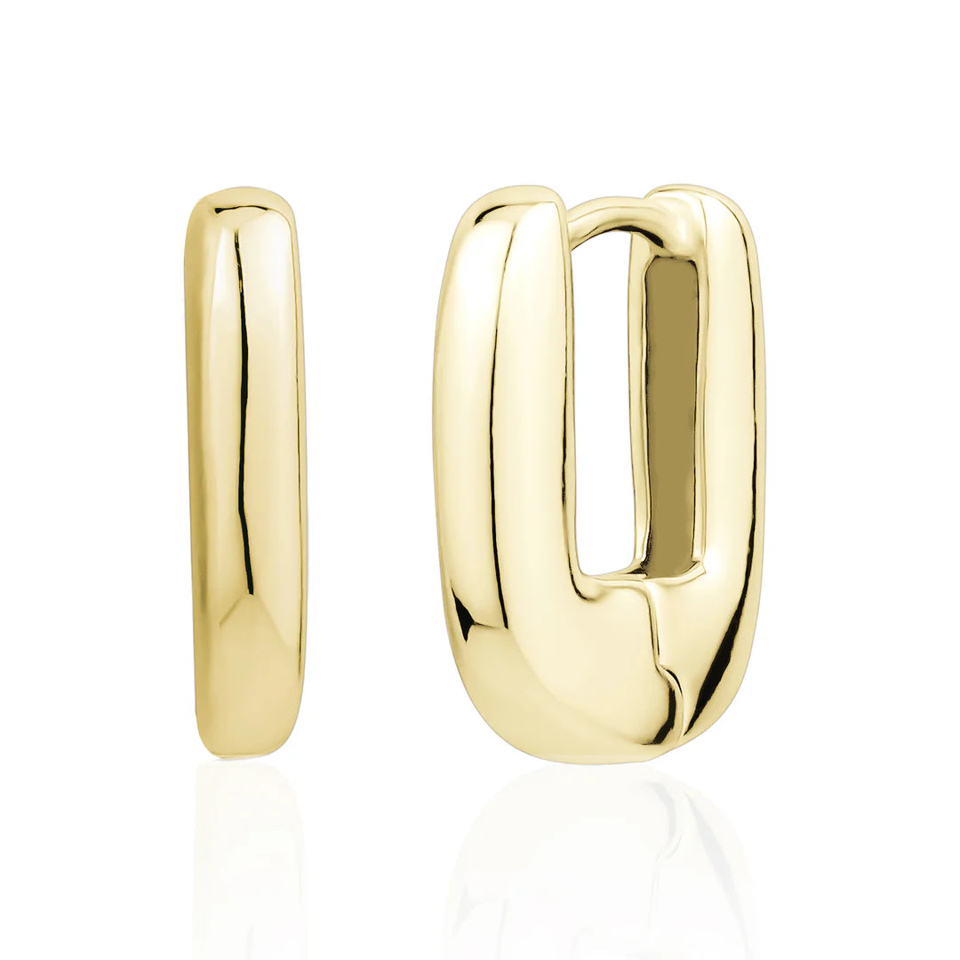 Chunky Rectangular Huggies in Yellow 13-156782-02