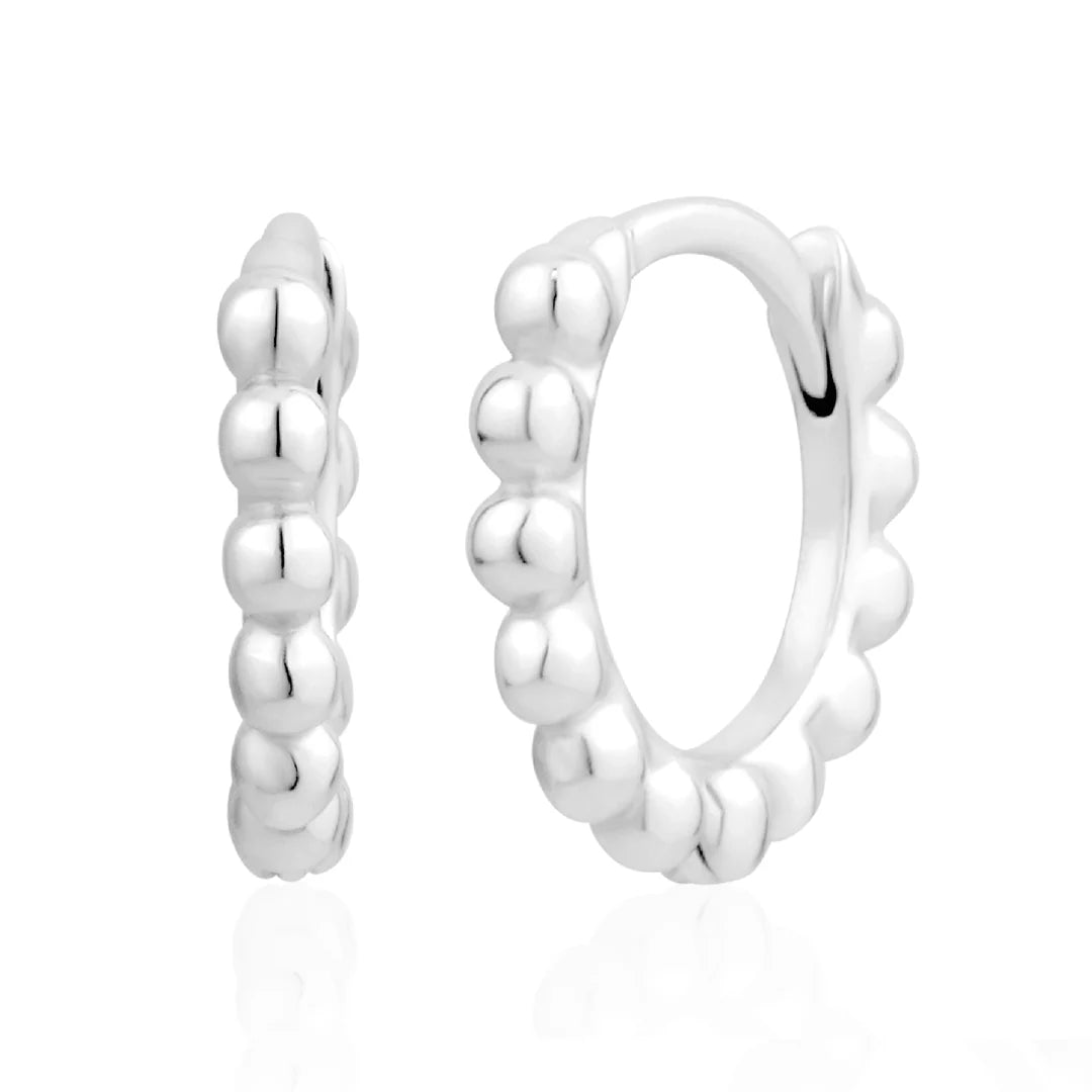 10mm Bead Huggies in White 13-156786-01