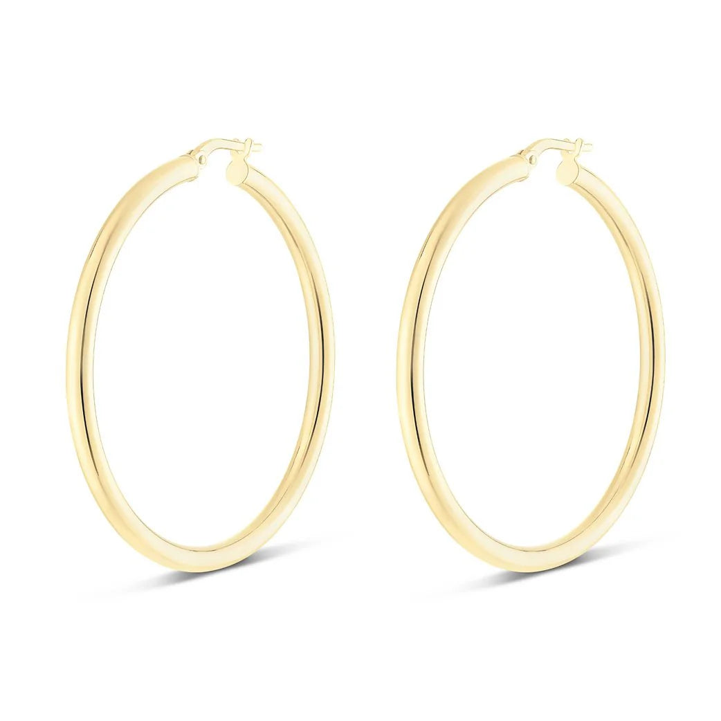 Large Round Tube Hoops in Yellow 13-403561-02