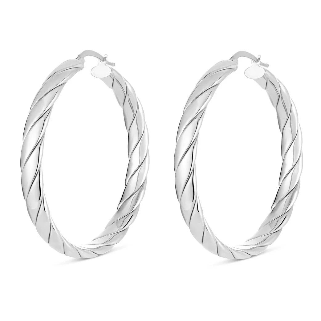 Large Lucia Hoops in White 13-403680-01
