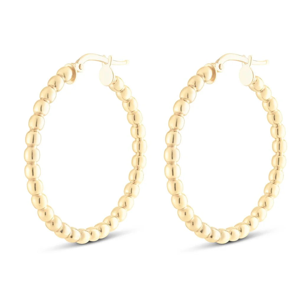 Large Bead Hoops in Yellow 13-403708-02