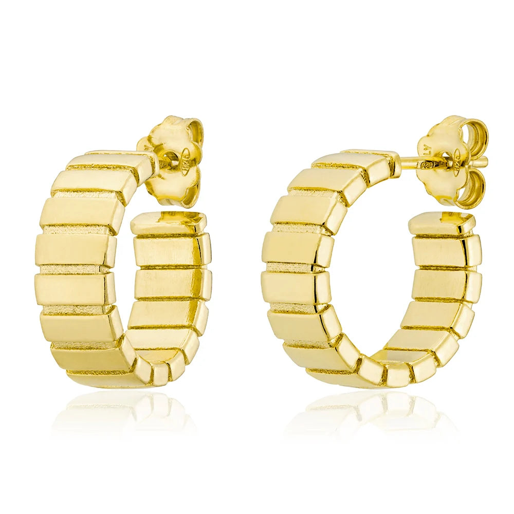 Small Groove Hoops in Yellow 13-406557-02