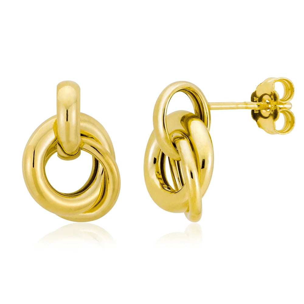 Small Double Circle Earrings in Yellow 13-406558-02