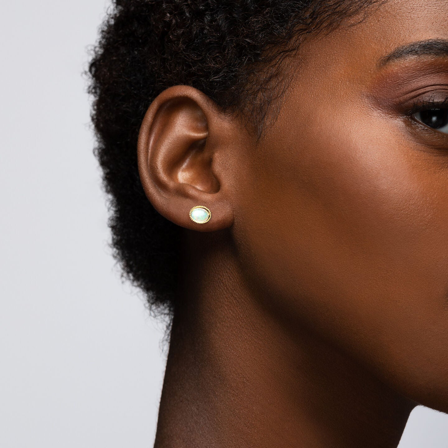 Birks Essentials Yellow Gold and Opal Earrings 450011811629