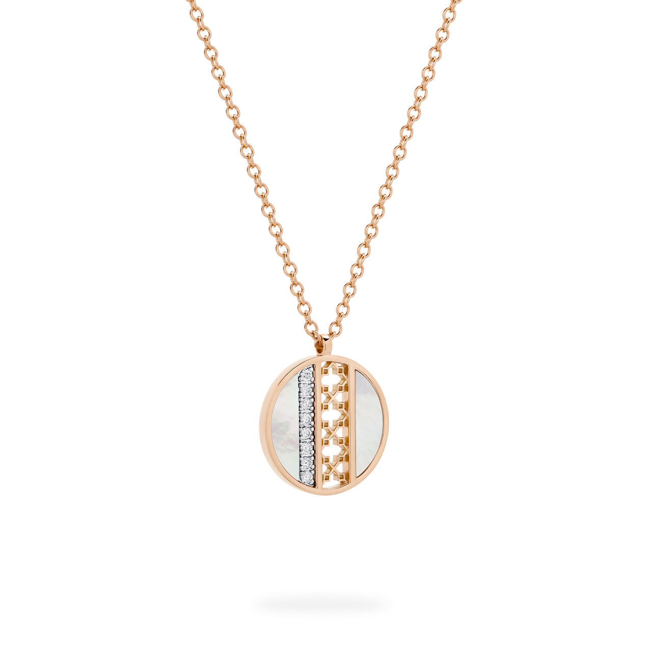 Birks Dare to Dream ® Mother-of-Pearl and Diamond Circle Pendant, Rose Gold 450016921194