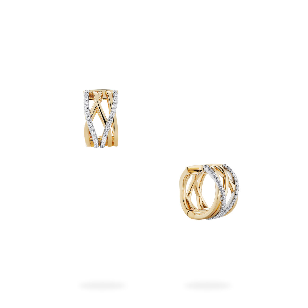 Birks Rosée du Matin Diamond and Yellow Gold Earrings, Small 450017562372