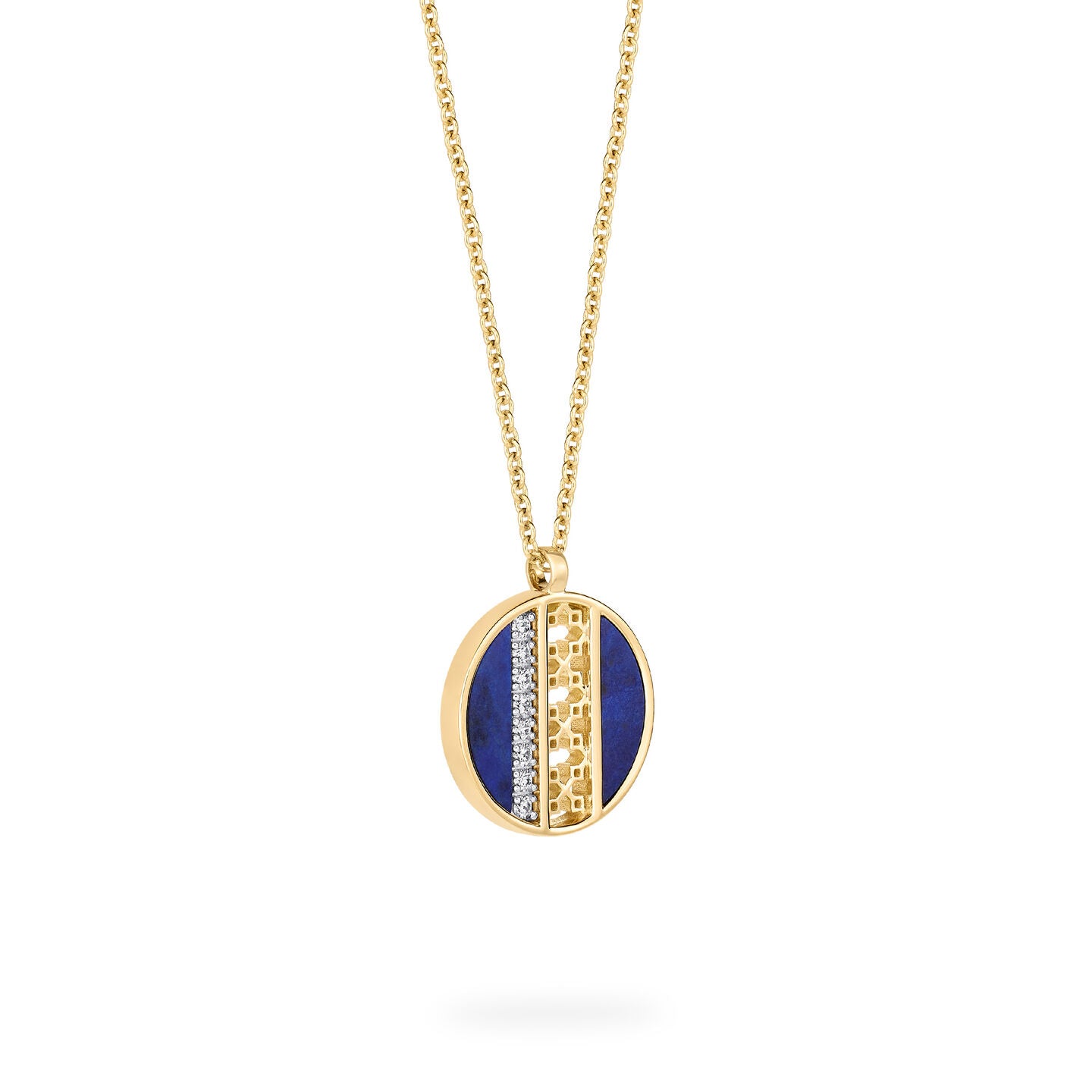 Birks Dare to Dream Lapis Lazuli and Diamond Medallion Pendant, S (14 mm) 450018504364